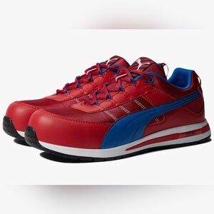 Mens PUMA Safety Kickflip Low SD Shoes RED/BLUE